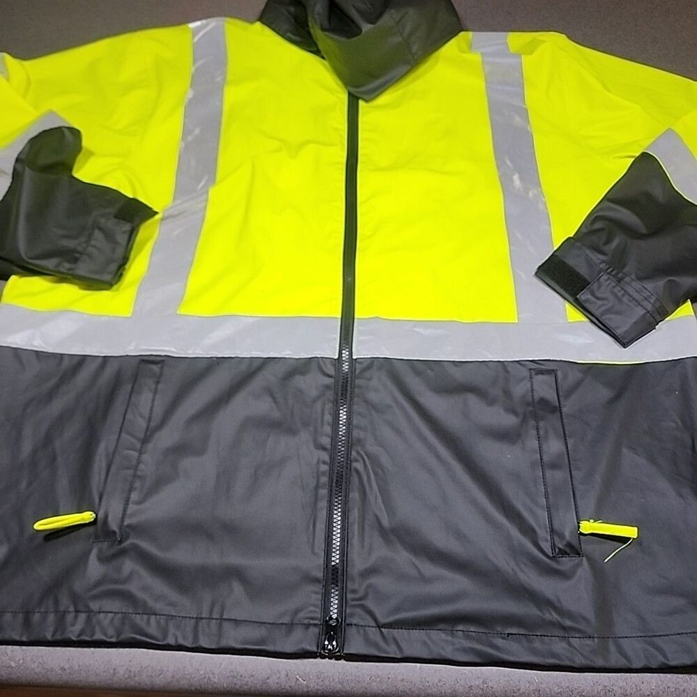 CORNERSTONE ANSI 107 Type R CLASS 3 SAFETY  WINDBREAKER JACKET Mens XL